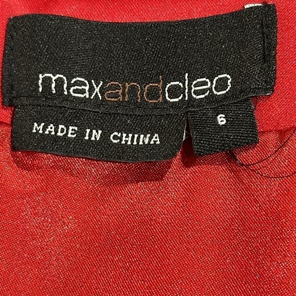 Max & Cleo Red Cocktail Party Wedding Guest Dress Size 6 - EUC - Picture 5 of 6